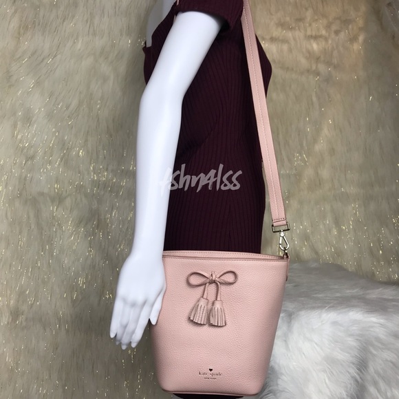 🔥SALE🔥 KATE SPADE HAYES VANESSA PINK BUCKET BAG - Picture 8 of 8